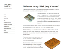 Tablet Screenshot of mahjongmuseum.com